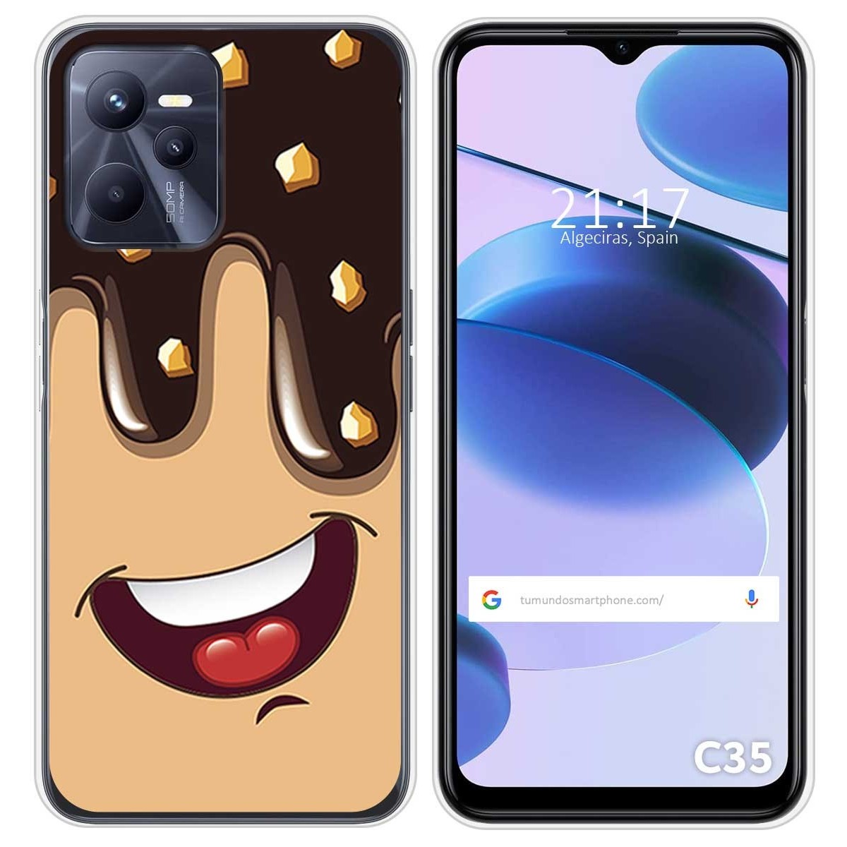Funda Silicona para Realme C35 diseño Helado Chocolate Dibujos