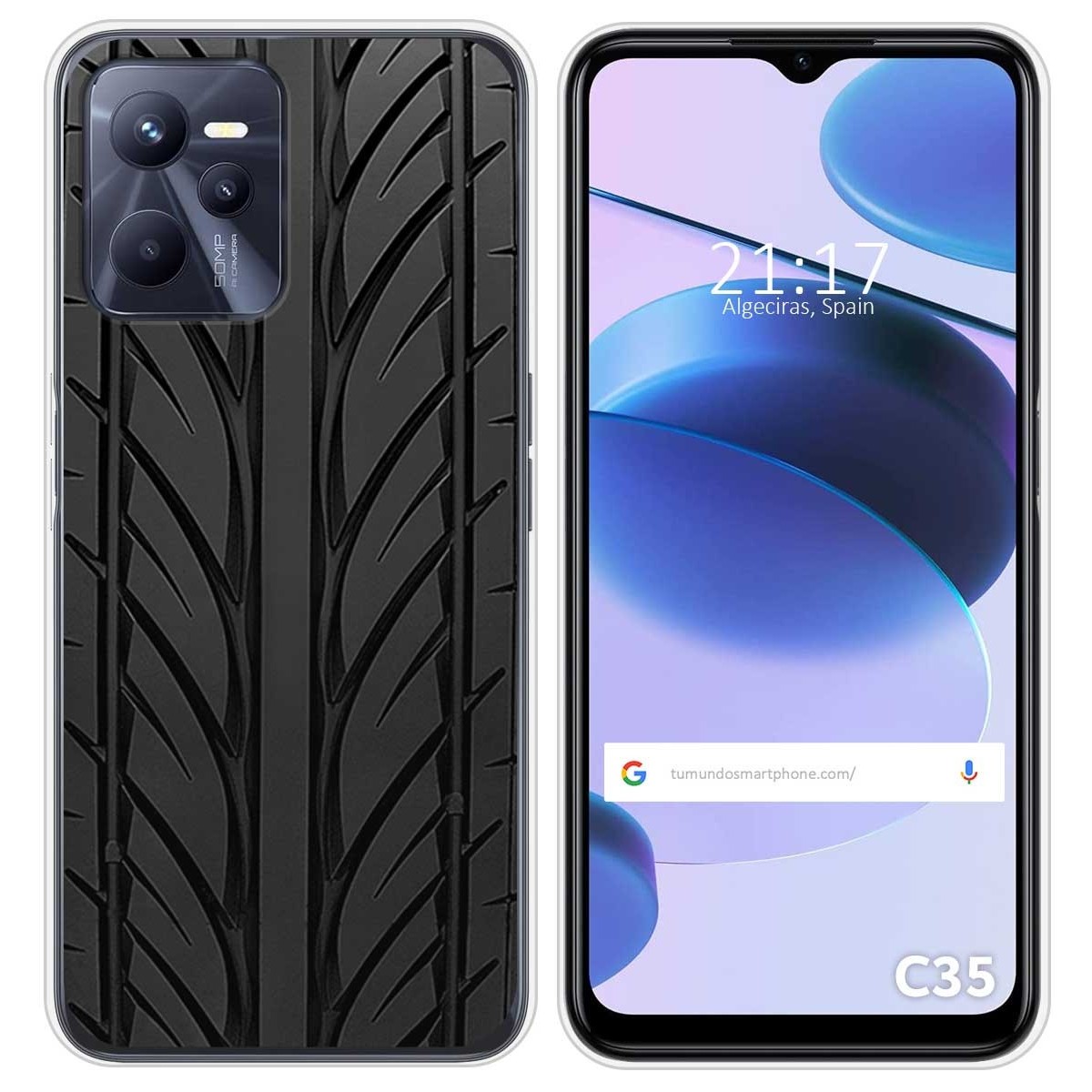 Funda Silicona para Realme C35 diseño Neumatico Dibujos