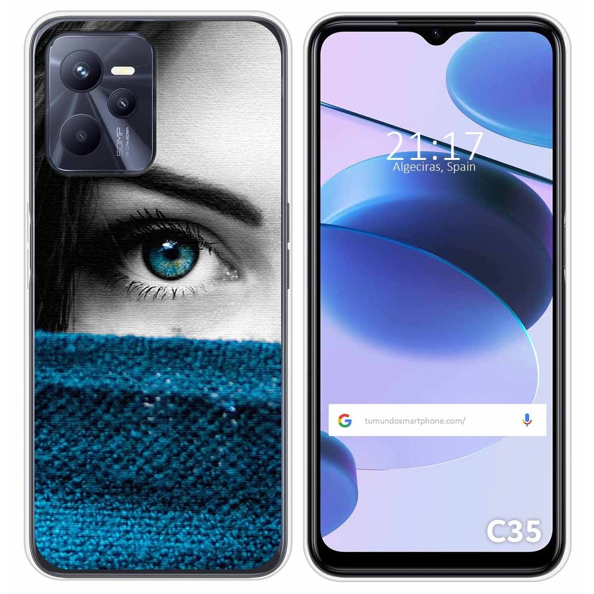 Funda Silicona para Realme C35 diseño Ojo Dibujos