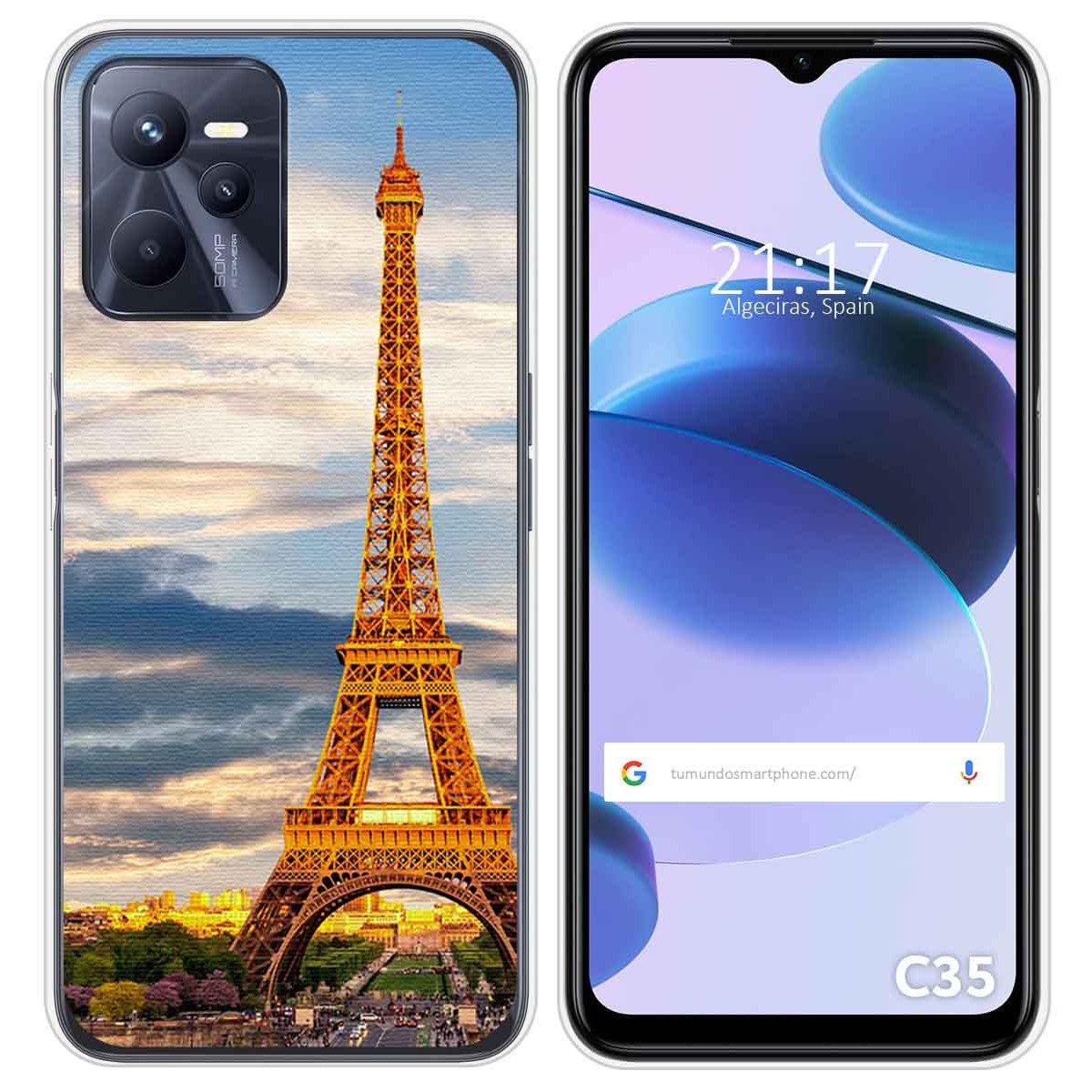 Funda Silicona para Realme C35 diseño Paris Dibujos