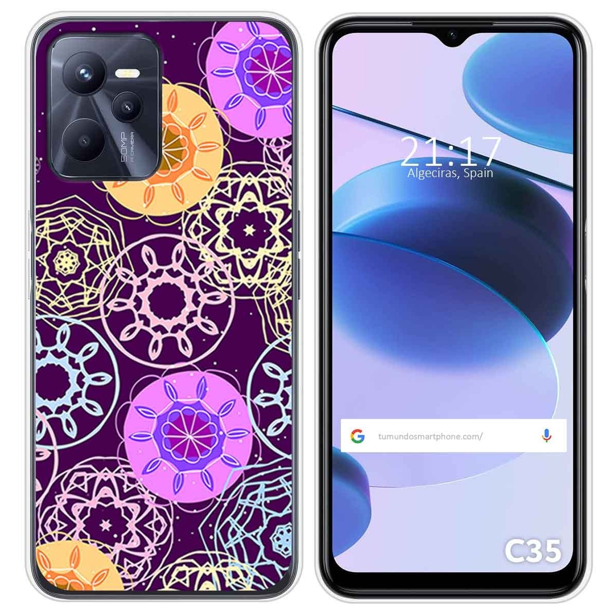 Funda Silicona para Realme C35 diseño Radial Dibujos