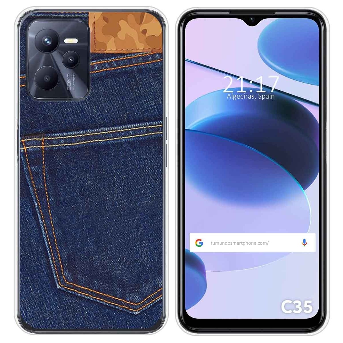 Funda Silicona para Realme C35 diseño Vaquero Dibujos