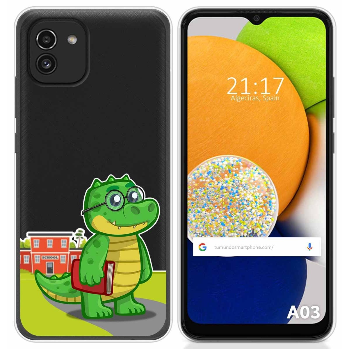 Funda Silicona Transparente para Samsung Galaxy A03 diseño Coco Dibujos