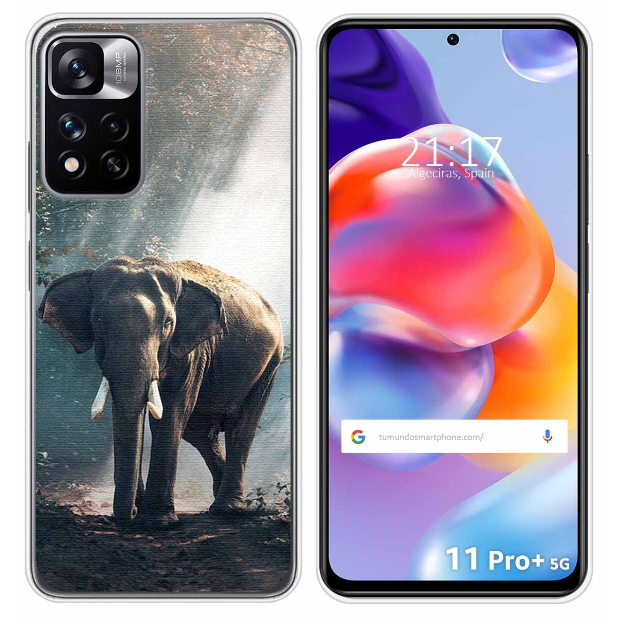 Funda Silicona para Xiaomi Redmi Note 11 Pro+ Plus 5G diseño Elefante Dibujos