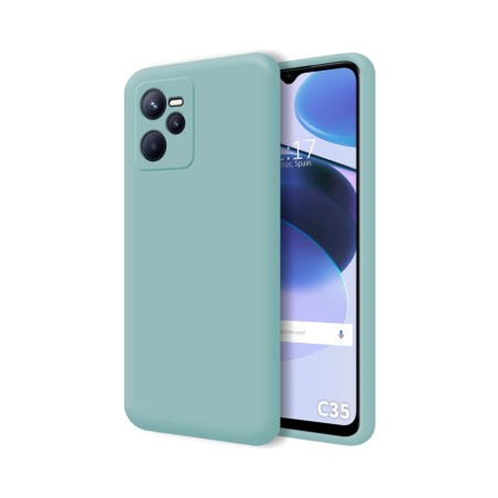 Funda Silicona Líquida Ultra Suave para Realme C35 color Azul