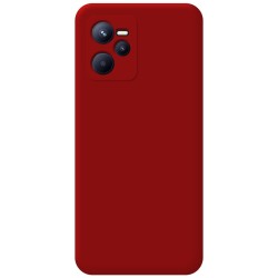 Funda Silicona Líquida Ultra Suave para Realme C35 color Roja