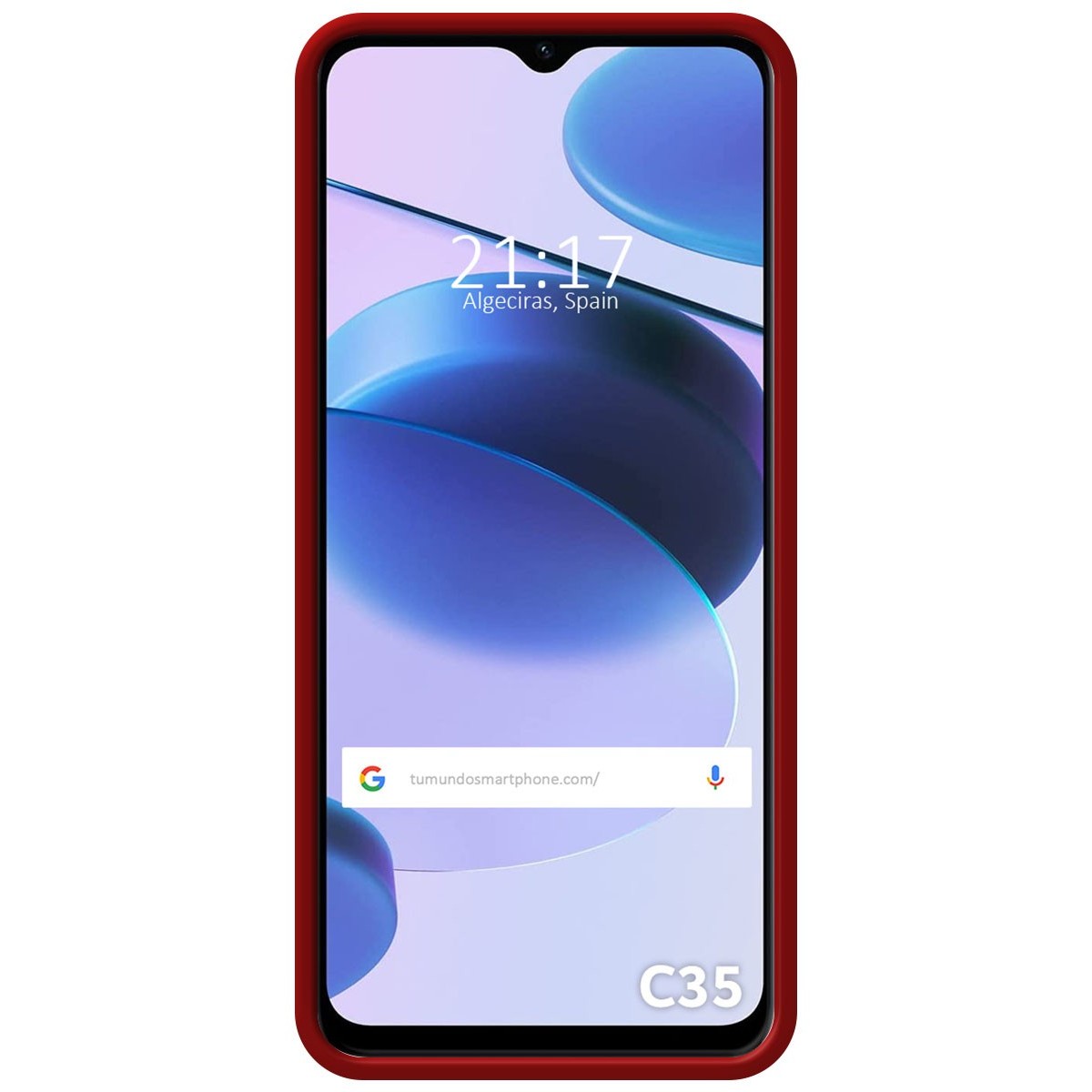 Funda Silicona Líquida Ultra Suave para Realme C35 color Roja