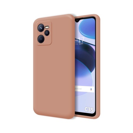 Funda Silicona Líquida Ultra Suave para Realme C35 color Rosa