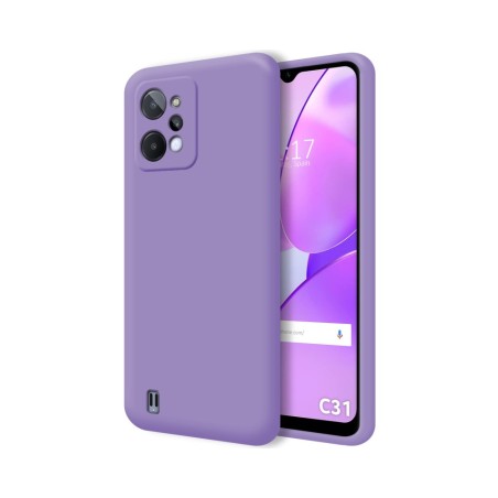 Funda Silicona Líquida Ultra Suave para Realme C31 color Morada