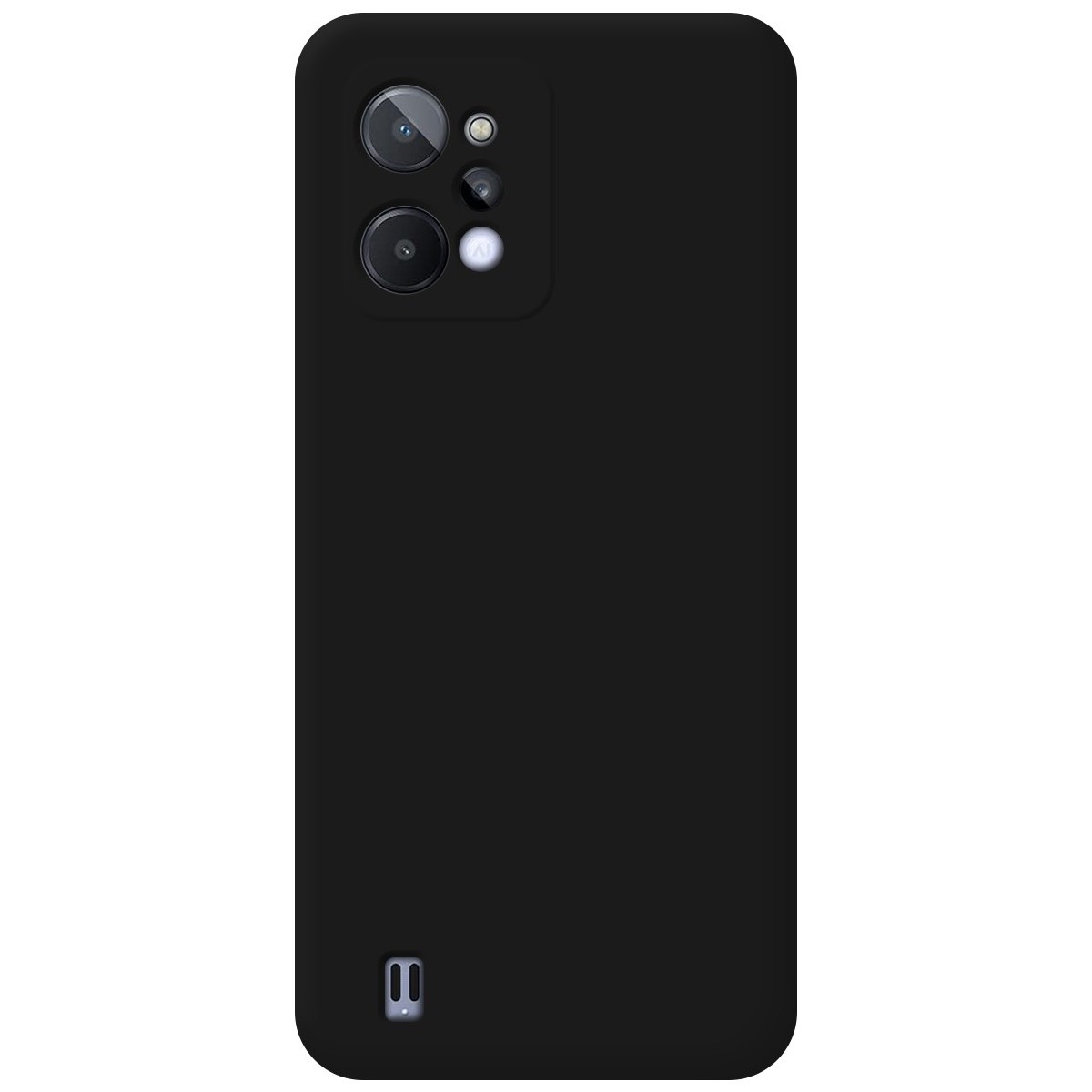 Funda Silicona Líquida Ultra Suave para Realme C31 color Negra