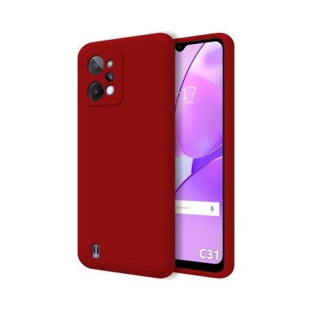 Funda Silicona Líquida Ultra Suave para Realme C31 color Roja