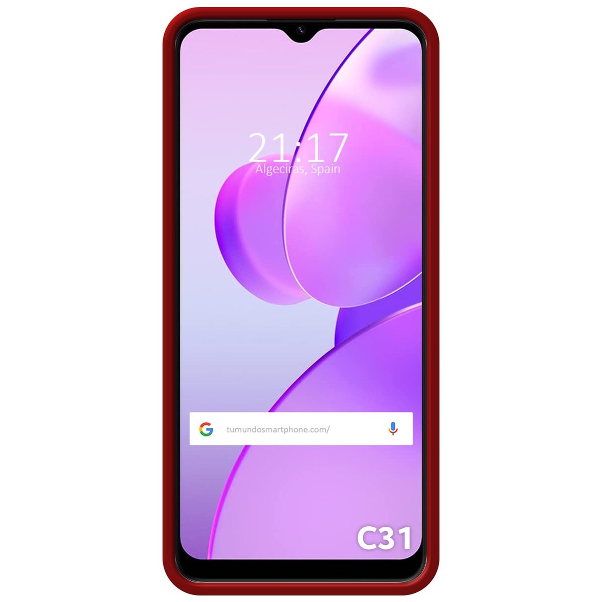 Funda Silicona Líquida Ultra Suave para Realme C31 color Roja