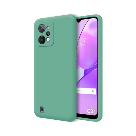 Funda Silicona Líquida Ultra Suave para Realme C31 color Verde