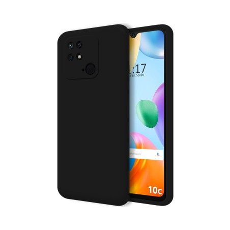 Funda Silicona Líquida Ultra Suave para Xiaomi Redmi 10C color Negra