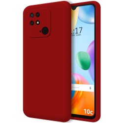 Funda Silicona Líquida Ultra Suave para Xiaomi Redmi 10C color Roja