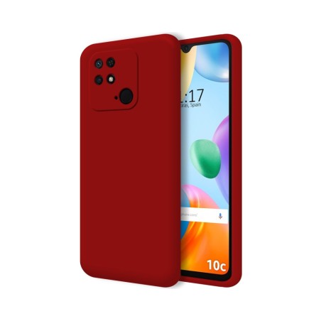 Funda Silicona Líquida Ultra Suave para Xiaomi Redmi 10C color Roja