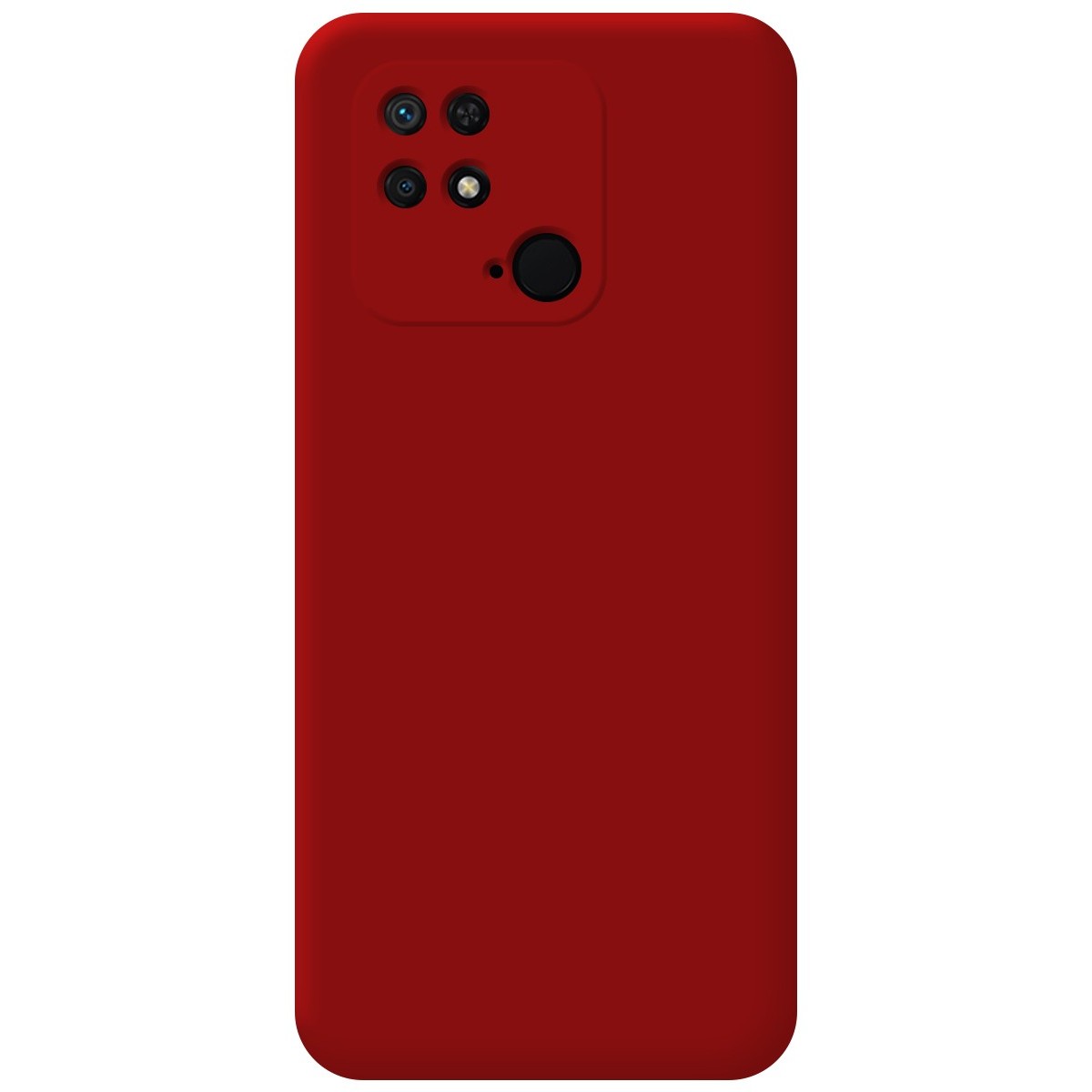 Funda Silicona Líquida Ultra Suave para Xiaomi Redmi 10C color Roja