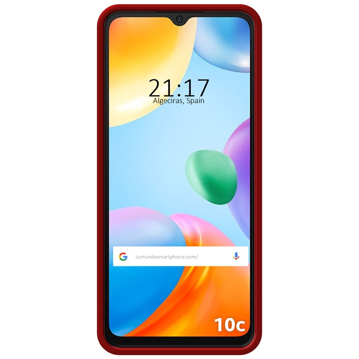 Funda Silicona Líquida Ultra Suave para Xiaomi Redmi 10C color Roja