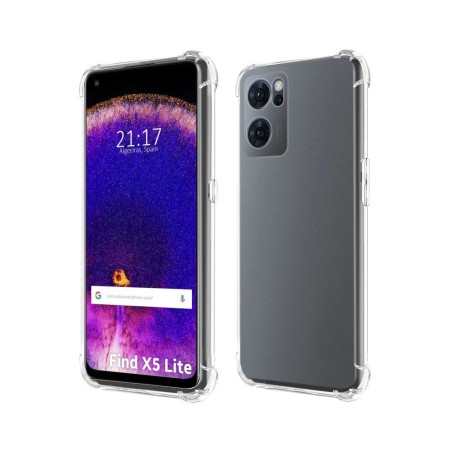 Funda Silicona Antigolpes Transparente para Oppo Find X5 Lite 5G