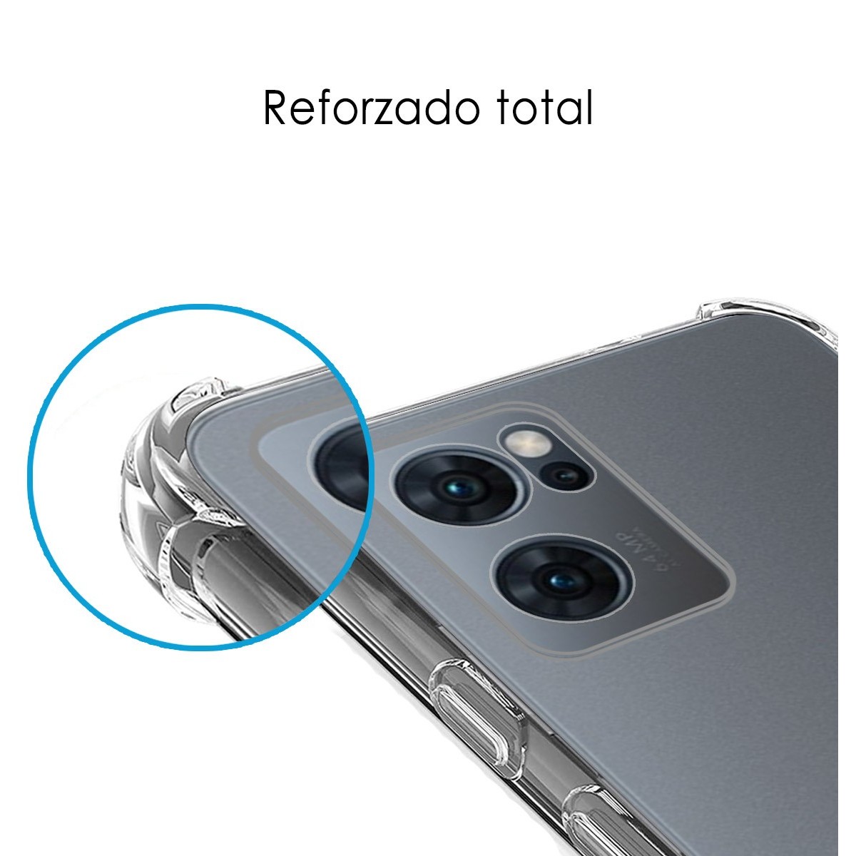 Funda Silicona Antigolpes Transparente para Oppo Find X5 Lite 5G