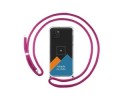 Personaliza tu Funda Colgante Transparente para Samsung Galaxy A03 con Cordon Rosa Fucsia Dibujo Personalizada