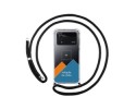 Personaliza tu Funda Colgante Transparente para Xiaomi POCO M4 Pro 4G con Cordon Negro Dibujo Personalizada