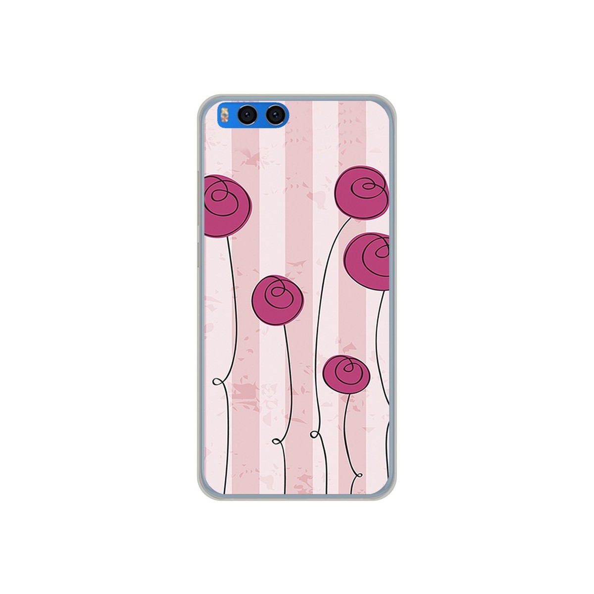 Funda Gel Tpu para Xiaomi Mi Note 3 5.5" Diseño Flores Vintage Dibujos