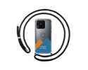 Personaliza tu Funda Colgante Transparente para Xiaomi Redmi 10C con Cordon Negro Dibujo Personalizada