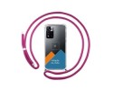 Personaliza tu Funda Colgante Transparente para Xiaomi Redmi Note 11 Pro+ Plus 5G con Cordon Rosa Fucsia Personalizada