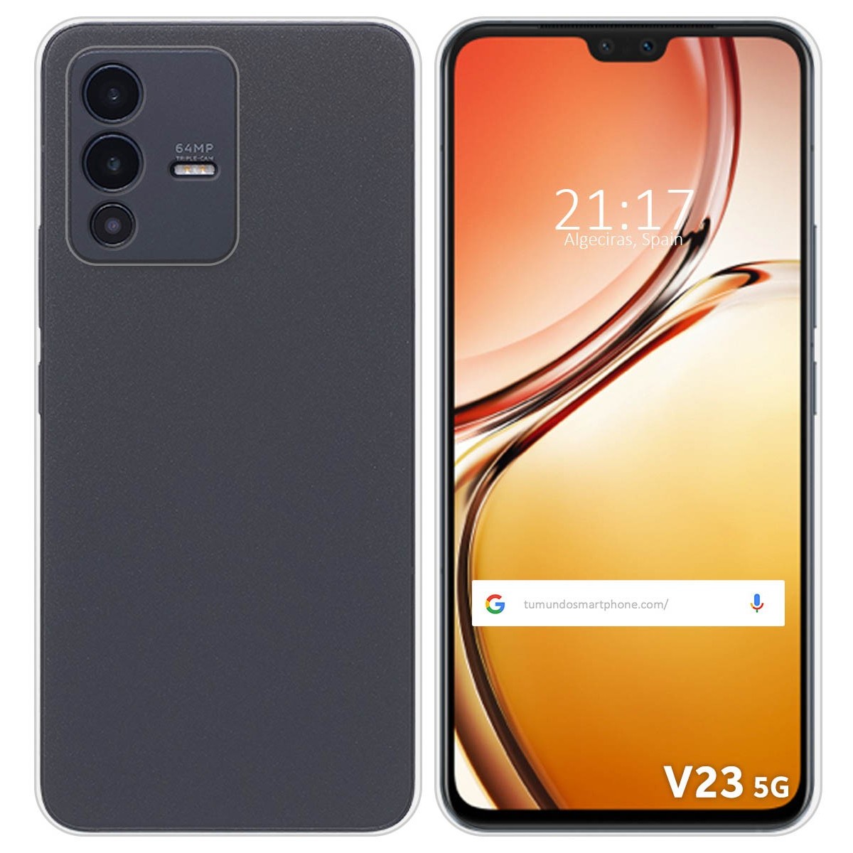 Funda Silicona Gel TPU Transparente para Vivo V23 5G