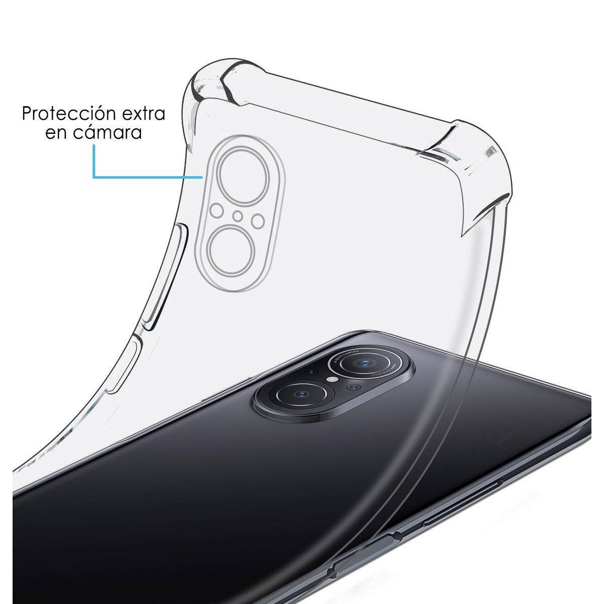 Funda Silicona Antigolpes Transparente para Huawei Nova 9 SE