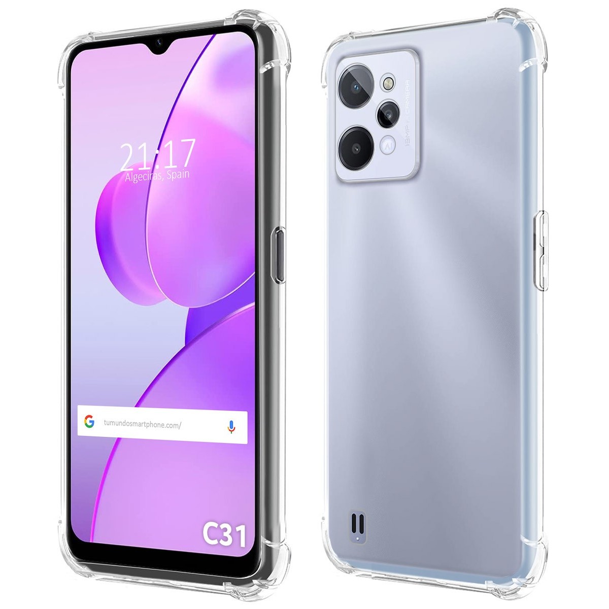 Funda Silicona Antigolpes Transparente para Realme C31