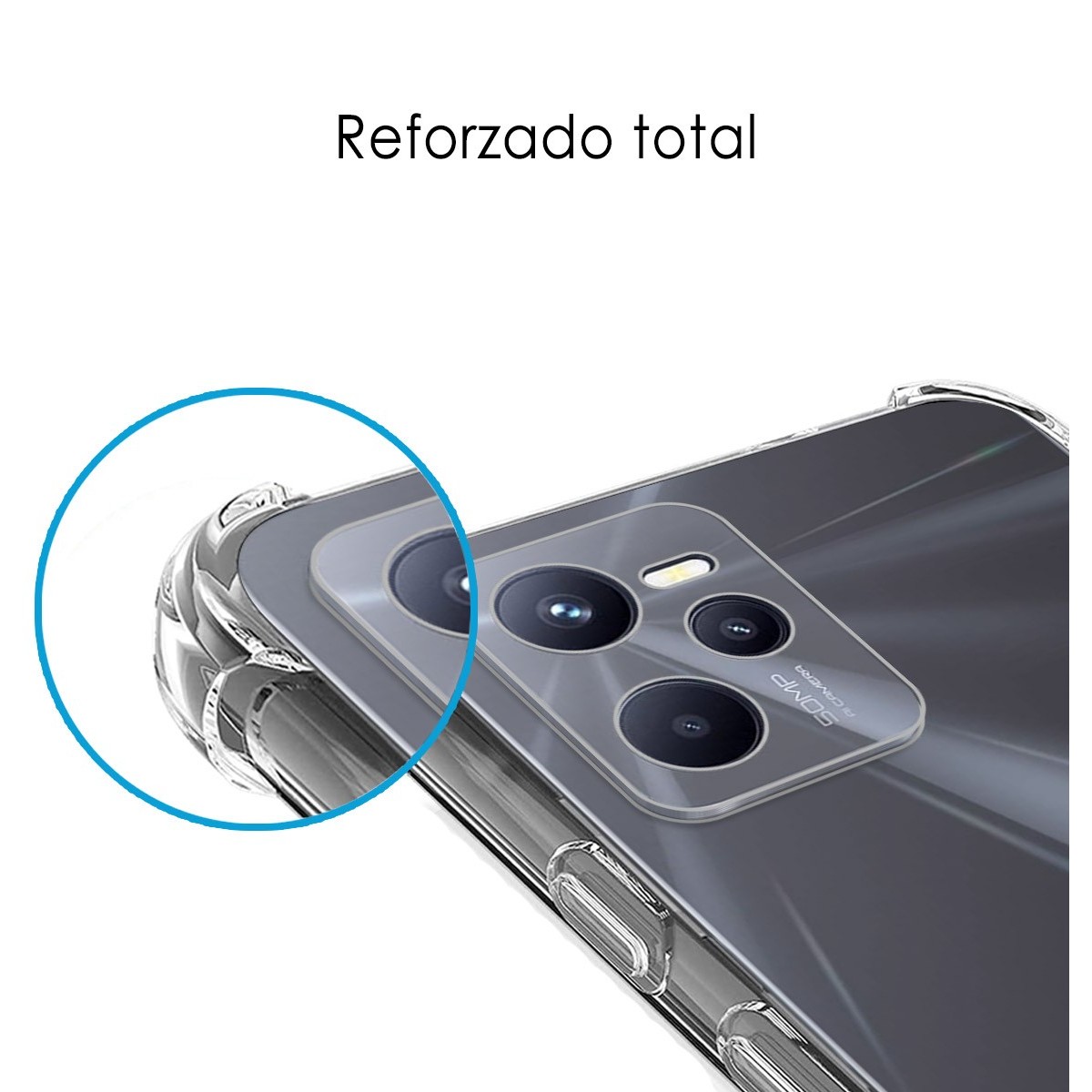 Funda Silicona Antigolpes Transparente para Realme C35