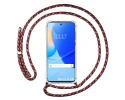 Funda Colgante Transparente para Huawei Nova 9 SE con Cordon Rosa / Dorado