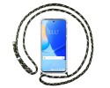 Funda Colgante Transparente para Huawei Nova 9 SE con Cordon Verde / Dorado
