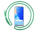 Funda Colgante Transparente para Huawei Nova 9 SE con Cordon Verde Agua