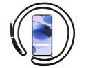 Funda Colgante Transparente para Realme C35 con Cordon Negro