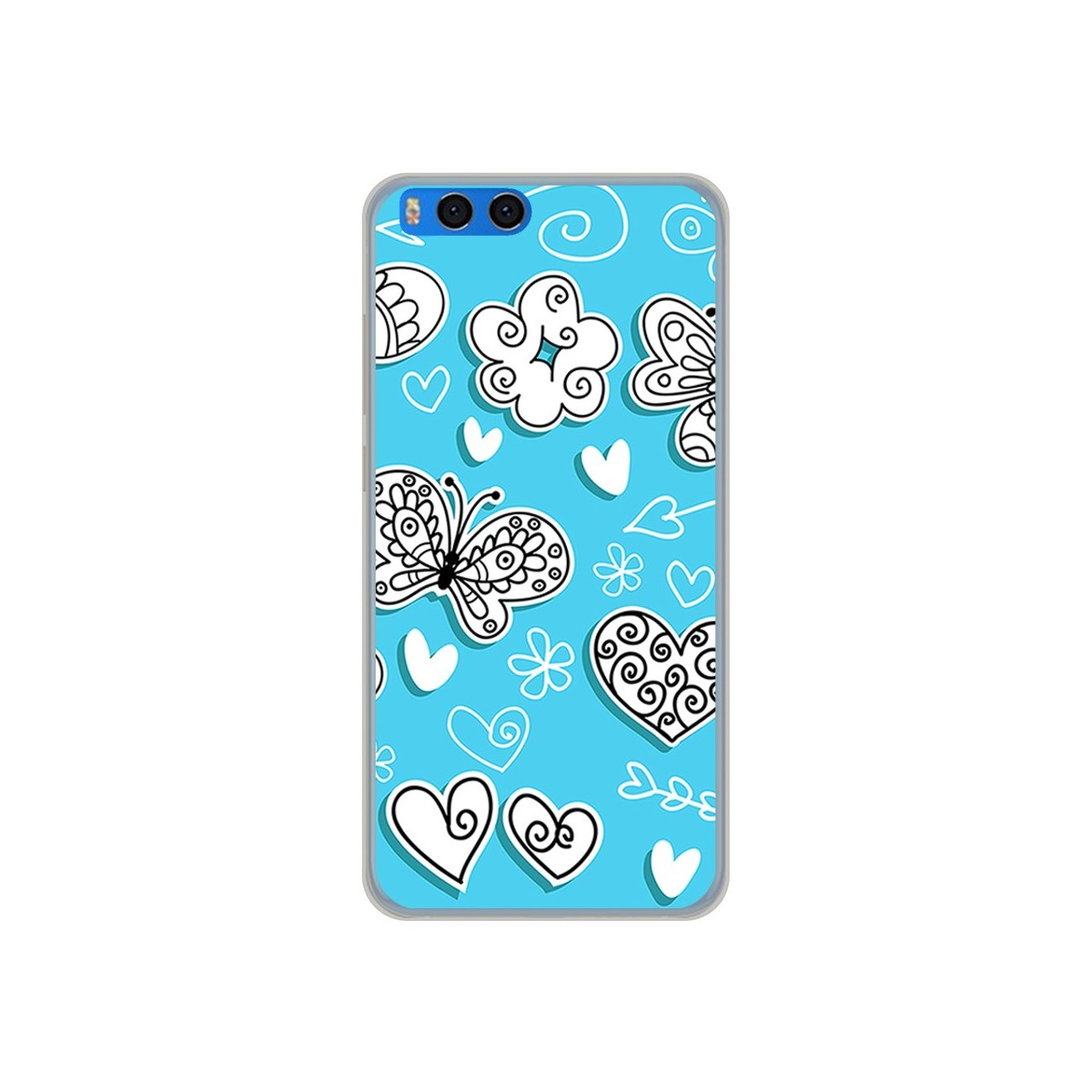 Funda Gel Tpu para Xiaomi Mi Note 3 5.5 Diseño Mariposas Dibujos