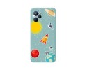 Funda Silicona Líquida Azul para Realme C35 diseño Espacio Dibujos