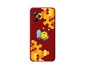 Funda Silicona Líquida Roja para Realme C35 diseño Abeja Dibujos
