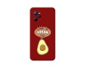 Funda Silicona Líquida Roja para Realme C35 diseño Vegan Life Dibujos