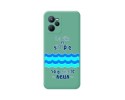 Funda Silicona Líquida Verde para Realme C35 diseño Agua Dibujos