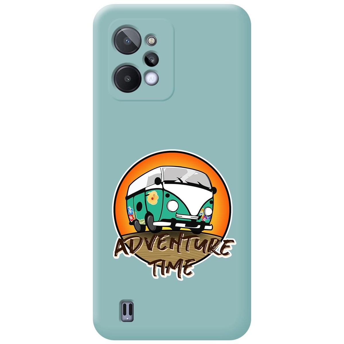 Funda Silicona Líquida Azul para Realme C31 diseño Adventure Time Dibujos