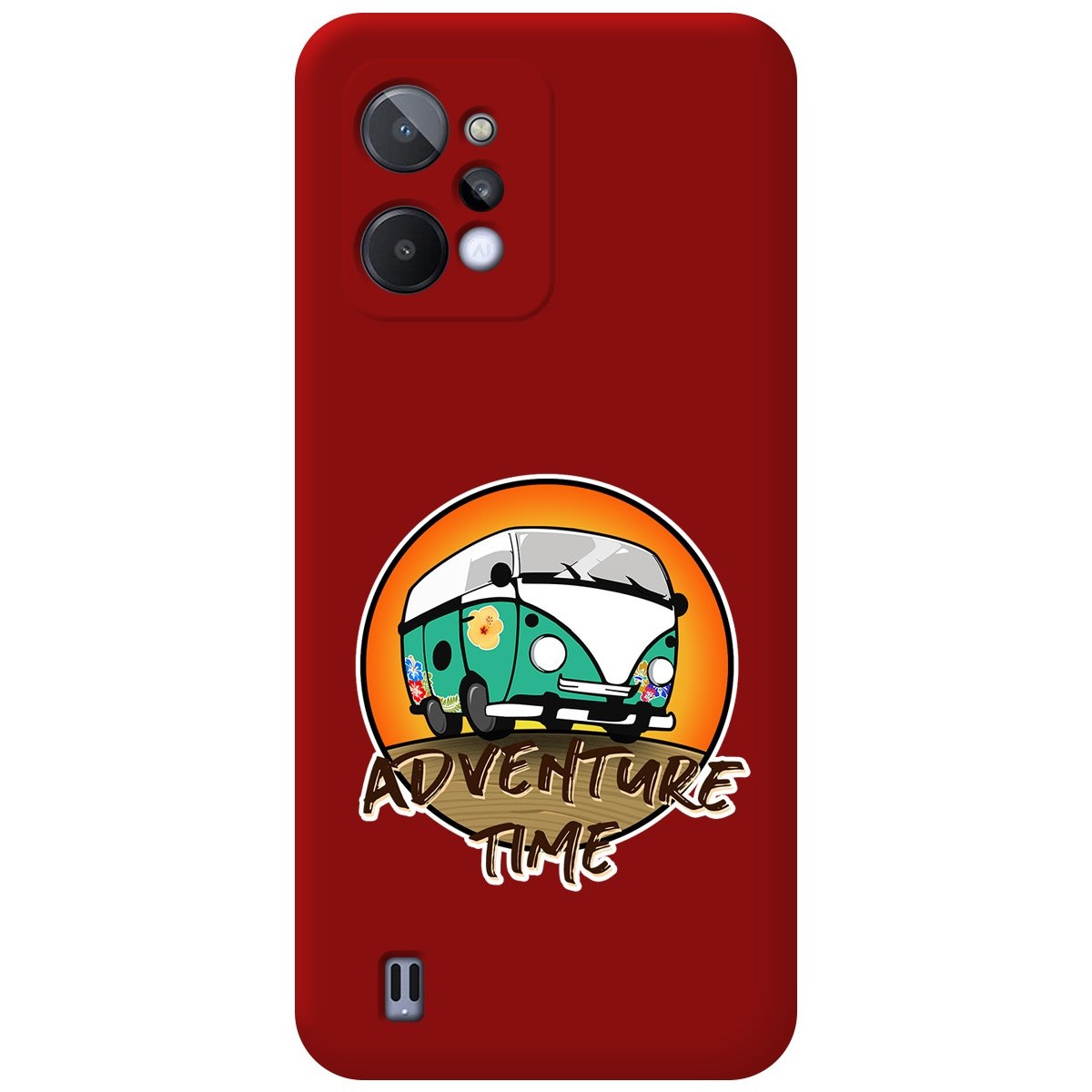 Funda Silicona Líquida Roja para Realme C31 diseño Adventure Time Dibujos
