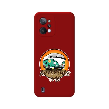 Funda Silicona Líquida Roja para Realme C31 diseño Adventure Time Dibujos