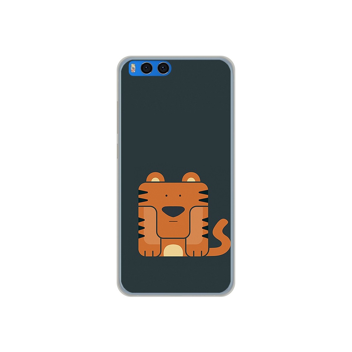 Funda Gel Tpu para Xiaomi Mi Note 3 5.5 Diseño Tigre Dibujos