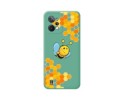 Funda Silicona Líquida Verde para Realme C31 diseño Abeja Dibujos