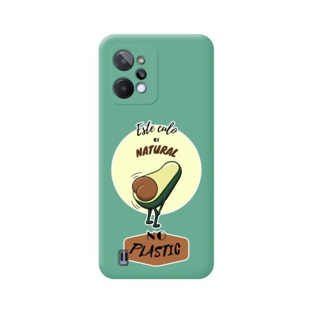 Funda Silicona Líquida Verde para Realme C31 diseño Culo Natural Dibujos