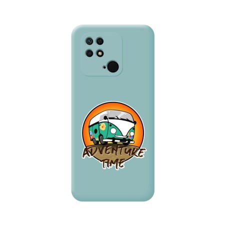 Funda Silicona Líquida Azul para Xiaomi Redmi 10C diseño Adventure Time Dibujos