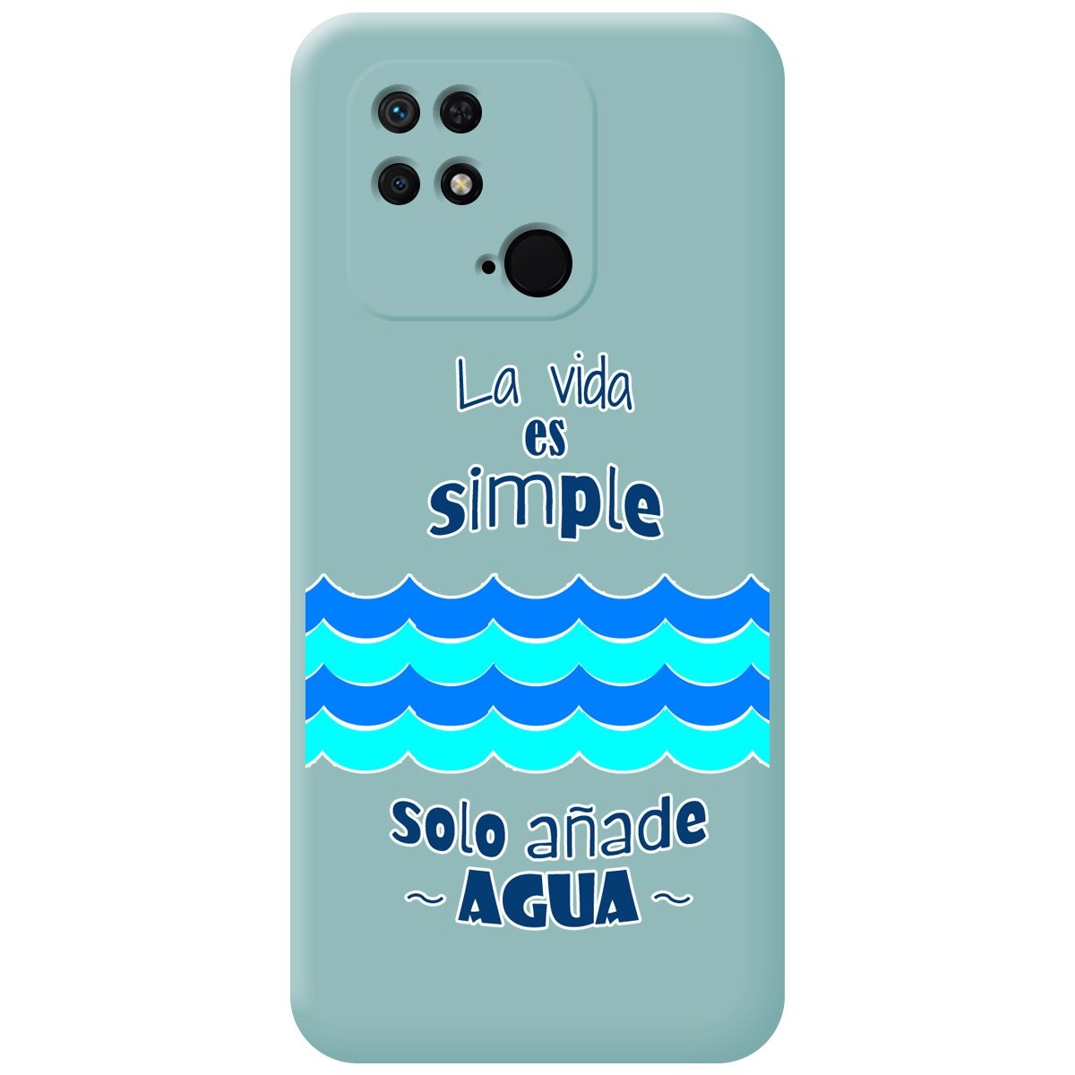 Funda Silicona Líquida Azul para Xiaomi Redmi 10C diseño Agua Dibujos